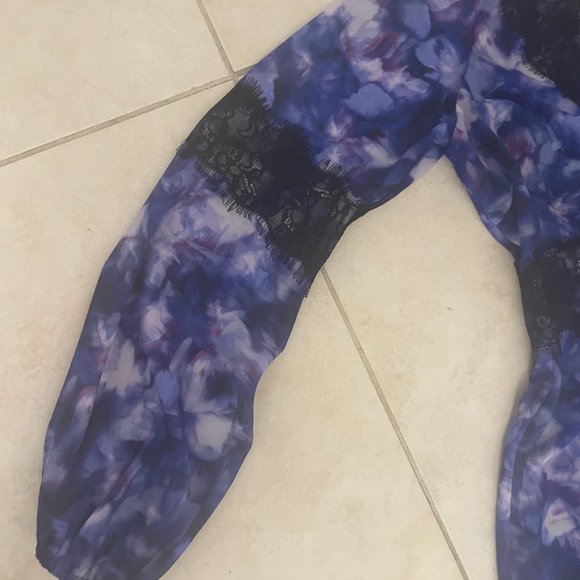 Stunning Badgley Mischka Floral Chiffon Gown - Picture 3 of 5